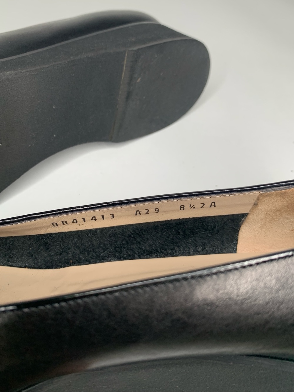 Salvatore Ferragamo Black Leather Loafers with Patent Toe - Picture 5 of 5